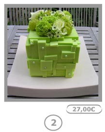 fotogalerij bloemstuk 2: fris groene kubus