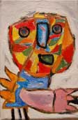 Schilderij: Schreeuw 
van de vrijheid van 
Karel Appel (Cobra)